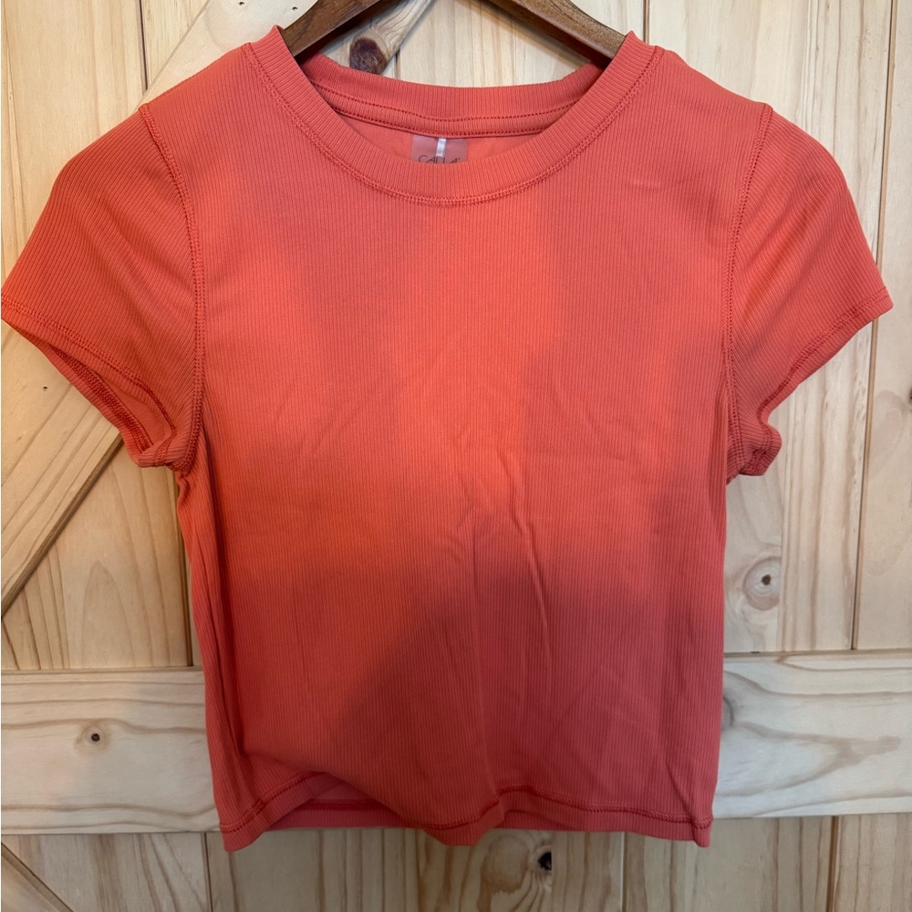 Alia Short Sleeve Coral Tee